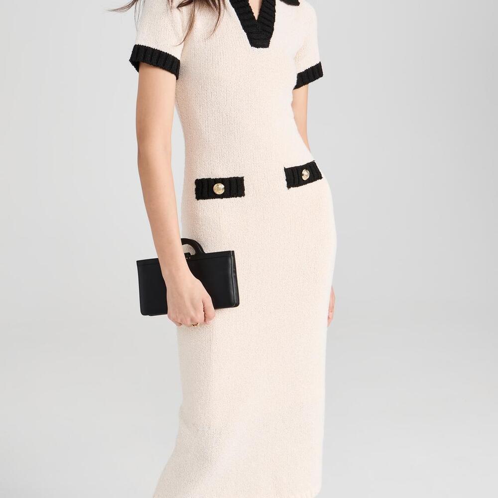 endless rose Crochet Knit Collared Dress - Picture 2 of 5